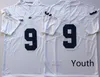 Молодежь № 9 Трейс McSorley College Penn State Jerseys White Blue Kids Boys Size American Football Wear Стичка