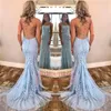 sky blue mermaid wedding dresses