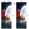 3D Tridimensionnel Père Noël Conduire La Porte Est Coincée Peut Le Déplacer L'Eau Sticker Mural Chambre Un Salon Diy Papier Peint 017