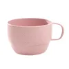 4 kleuren tarwe stro melk koffie kop theekopje mok Nordic stijl eenvoudige water cup met handvat mondwater cups jxw067