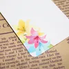 4.5x9.5cm 200pcs tag de papel branco com borda de flor de borda a favor decoração de presente tags penduradas com corda pode ser escrito
