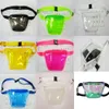 50pcs 30cmx15cmx9cm Nya kvinnor PVC-gelé Transparent Fanny Packs Summer Beach Vattentät midjepåse Axel Zipper Väskor