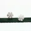 Echte 925 Sterling zilver schattige sneeuwvlok oorbellen voor vrouwen cadeau fijne sieraden allergie gratis Koreaanse ontwerper S925