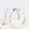 High quality 925 Sterling Silver Big Hoop Earring Full CZ Diamond Fashion bad girl Jewelry Party Earrings223y