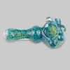 Cute cat claw 3.7 inches spoon hand pipe with Glass ring and Fumed jade Frit