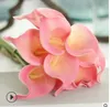 Konstgjorda blommor Bröllopsdekoration PU Calla Lily Blommor Buketter Hem Höstdekoration Konstgjorda Växter Fake Flores Ga755