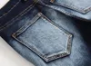 Fashion Hip Hop Patch Men Retro Retro Jeans Knee Rap Hole zipped Men de motard lâches Slim Détruit déchiré de jeans Denim Man