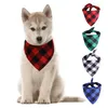 Hond Driehoek Bandanas Verstelbare Hond Kat Neck Sjaal Tie Bowtie Stropdas Bandana Kraag Draag Hond Accessoires Plaid Sjaal DHL GRATIS