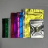 200pcs/lot 10*15cm Food Storage Aluminum Foil zipper Bag Self Seal Foil Mylar Zipper Coffee Tea Powder Pouch Mylar Baggies with Notch