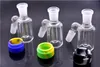 desgin Glass smoking pipe Ash Catcher with Detachable silicone container for dab oil rig mini 14mm 18mm glass ashcatcher bong