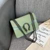 Borse donna moda invernale semplice catena di borse a tracolla diagonale opaca piccola confezione quadrata