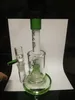 Perc Glass'ın bong sigara içme suyu borusu kuş kafesi facebook cam bongZOB cam bonglar iki işlev Su dab petrol kulesi kanca Boru Bongs kuleleri