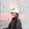 Outdoor Dames Inklapbare Zomer Modemerk Katoen Emmer Hoed Zon Gestreepte Hiphop Fisherman Cap Letter NYC CAP voor vrouwen