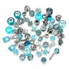 50pcs/lot Crystal Glass Alloy Beads Isolated Beads Fashion Bracelet Necklace Accessories DIY Beads 10 Colors