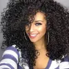 Hot Popular Natural Soft Black Curly Wavy Long Cheap Wigs with Baby Hair Heat Resistant Glueless Synthetic Lace Front Wigs