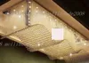 Rectangular gold shop Crystal Hotel Hotel aisle wave chandelier KTV club hall project led lighting fixture led lamps home lamp MYY