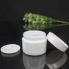 Frascos cosméticos de porcelana blanca con tarro de cristal de 20g, 30g y 50g con cubierta interior de PP para bálsamo labial y crema facial