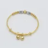 2 Pieces Lovely Adjust Children Bracelet With Bells 18k Gold Filled Baby Bangle Classic Gift Kid's Jewelry