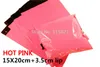 Hurtownie- [CNKLP] -Hot Pink 15x20cm + 3,5 cm Lip współwytłaczany wielowarstwowa wielowarstwowa Self Seal Poly Mailers Torby Koperta [100szt]