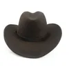Yy retro cowboy cap men jesienne zimowe czapki czapki kobiety zachodnie cowgirls jazz caps cepping brzeg chapeau homme cb200712392