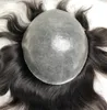 Мужской парик шелковистый прямой полный PU Topee черный # 1b Малайзийская девственная реми рома человеческих волос мужская замена волос для мужчин бесплатная доставка