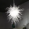 Crystal Chandelier Lighting Hot Sale Pure White Color Hand Blown Glass New Style Floor Mounted Fixture