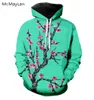 Harajuku Arizona Green 3D Imprimir Jaqueta Mulheres / Homens Casual Streetwear Sportswear Hoodies Meninas Modis Tracksuits Roupas Femininas