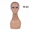 PE-B Female Head Plastic Mannequin Head For Wigs Hat Jewelry Display 3Colors Available288P