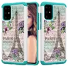 Rhinestone Glitter Silicon Plast 2 In1 för S11 Case Armour Cover Shock Proof Robust Kickstand S11 Plus S11e