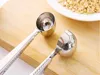 Wholesale Creative Metal Stainless Steel Ground Coffee Tea Measuring Scoop Spoon With Seal Clip Free shipping