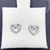 Wholesale- heart-shaped earrings for P 925 sterling silver with CZ diamonds high quality love vortex ladies earrings with original7170688