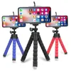 Mini Esnek Sünger Ahtapot Tripod Sahipleri iPhone Samsung Xiaomi Huawei Cep Telefonu Smartphone Gopro 9 8 7 Kamera
