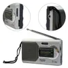 DHL 50 шт. Универсальный тонкий AM / FM Mini Radio World Receiver стереодинамики MP3 Player
