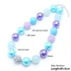 Whole PurpleBlue Color Beads Kid Chunky Necklace Newest Fashion DIY Bubblegum Bead Chunky Necklace Children Jewelry For Toddl1770661