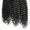 300g Brazilian Hair 3 Pcs 14 "18" 22 "Afro Kinky Curly Bulk Humano Cabelo Para Trança 3 Bundle Pure Color Cor Extensões