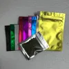 200pcs/lot 10*15cm Food Storage Aluminum Foil zipper Bag Self Seal Foil Mylar Zipper Coffee Tea Powder Pouch Mylar Baggies with Notch