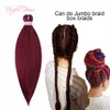 Easy Braids Capelli intrecciati EZ pre-stirati 6 pezzi/confezione Trecce jumbo Yaki Estensioni dei capelli sintetici 24 pollici Fibra a bassa temperatura