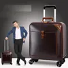 Läder 2022suitcase Berömd designer mångsidig, högkvalitativ märkesväskor Business Long Distance Travel Resväska Wheels Horizon Trolley