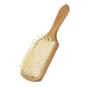 Anti-static charge wood airbag comb smooth hair tool big board hair comb black and white leather wood comb