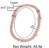 Yishop4Uミニバタフライチェーン4バターフライピンク9mmキューバチョーカーCZパンクマイアミリンクヒップホップジュエリー14-20INCH2751