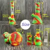 bicchiere di vetro fumare acqua diserbo bong riciclatore percolatore Piattaforme petrolifere ciotola 14,4 mm silicone fumo bubler mano pipa ad acqua fumare narghilè