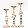 S / M / L Świecę Świecę Posiadacze Iron Waza Wazon Stojaki Kwiat Rack Road Lead Wedding Centrepiece Candlestick Prop Dekoracja na imprezę