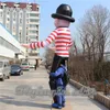 Spettacolo di sfilata Costume da clown gonfiabile da passeggio 3,5 m Tute da burattino da clown gonfiabili controllate a mano per spettacolo pubblicitario