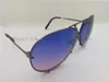 2021 New Fashion Blue Purple Sunglasses Box Gun Lenses 66mm P'8478 مع عدسة HASFQ213M