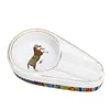 120mm Cygara Ashtray Akcesoria do palenia Gadżety Tobacco Uchwyt Papierosowy Okrągły Slot Ceramiczny Materiał Case Wyjątkowy kształt Ash Tray YGH11