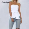 Sommar Sexig Bra Bandage Strapless Top Casual Back Zipper Camisole Tank Kvinnor Toppar Evening Party Club Crop Top Bustier Y19042801