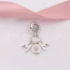 Andy Jewel Autentiche perline in argento sterling 925 Perfect Mom Ciondola Charm Charms in cristallo rosa lilla tenue Adatto a bracciali gioielli stile Pandora europeo