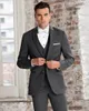Classic Designe Dark Grey Groom Tuxedos Notch Lapel Groomsmen Mens Wedding Tuxedos Excellent Man Blazer Suit(Jacket+Pants+Vest+Tie) 767