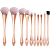 10st Liten midja Makeup Brushes Beauty Tools Goblet Loose Powder Blush Brush Make Up Tool Gratis Ship 20