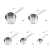 Stainless Steel Measuring Cup Set of 5 Seasoning Spoon Flour Cups Rolled-Edge Stocked Baking Pastry Measuring Tools Scale